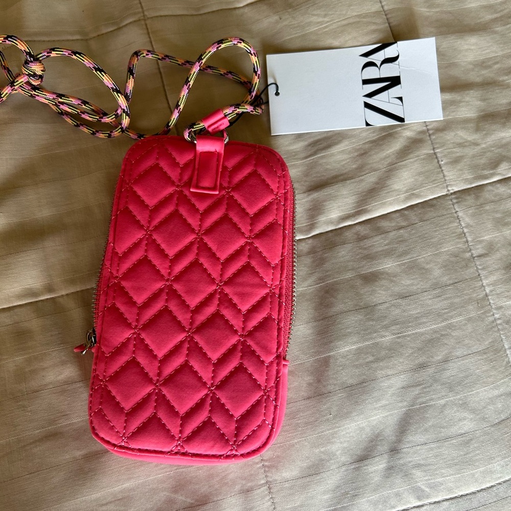 Zara pink small or for cell phone purse